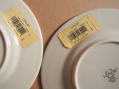 画像1: レノックス ホリデー パン皿 2客組 ヒイラギ X'mas USA 16cm