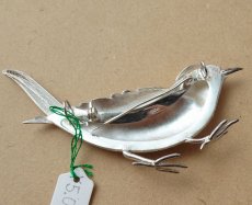 画像14: ブローチ 鳥 シルバー 7.5cm デッドストック 【送料無料】 (14)