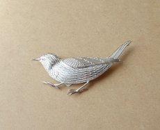 画像15: ブローチ 鳥 シルバー 7.5cm デッドストック 【送料無料】 (15)