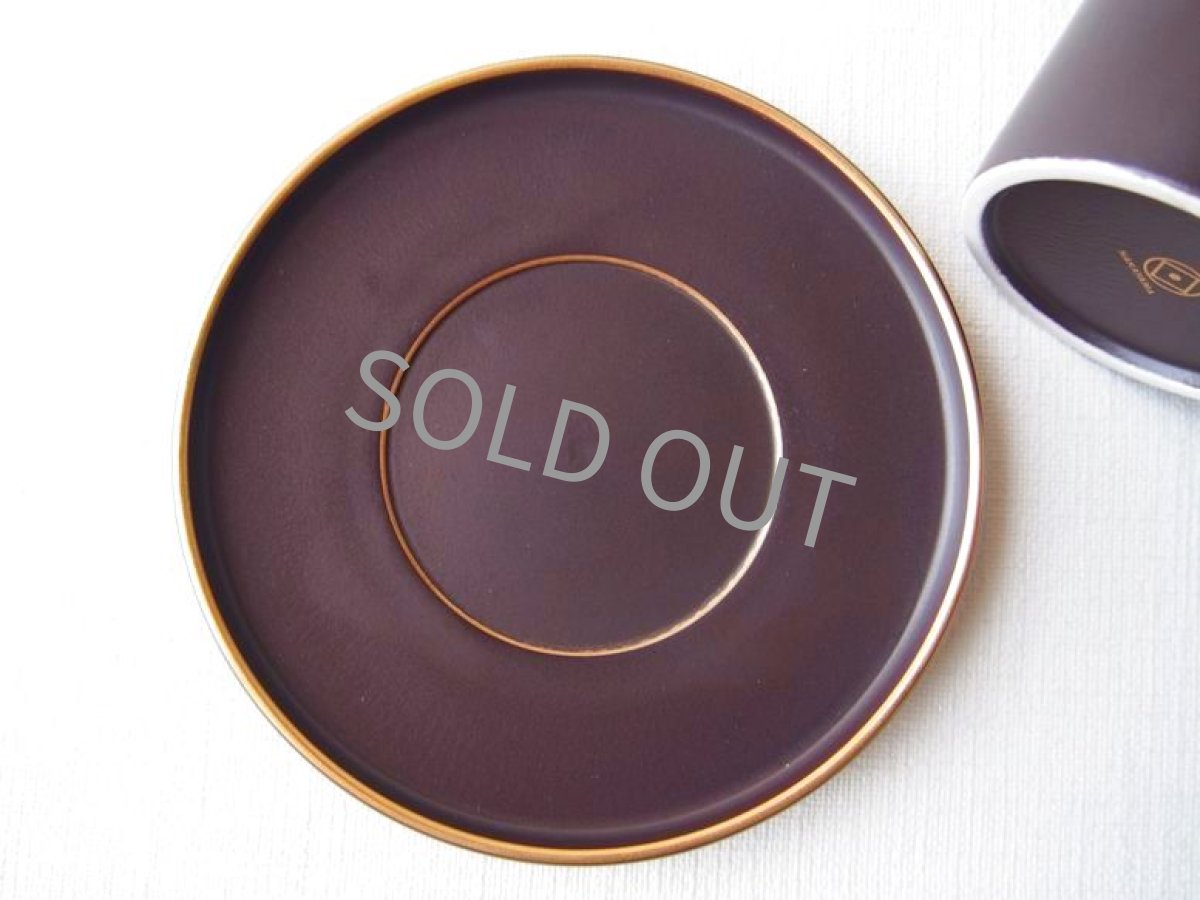 画像14: ナカヤマ陶器  デミタス カップ＆ソーサー 6客　茶 金彩 (14)