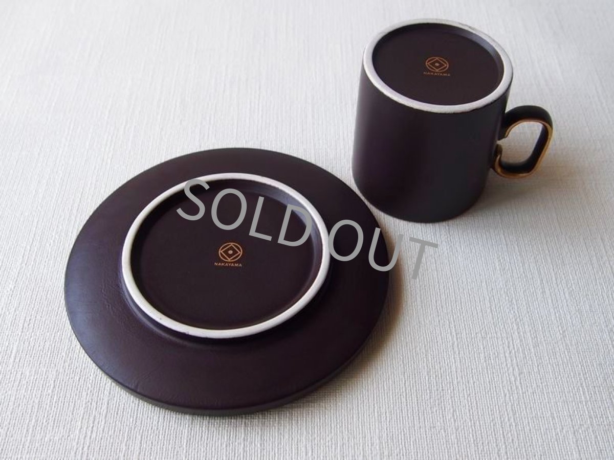 画像15: ナカヤマ陶器  デミタス カップ＆ソーサー 6客　茶 金彩 (15)
