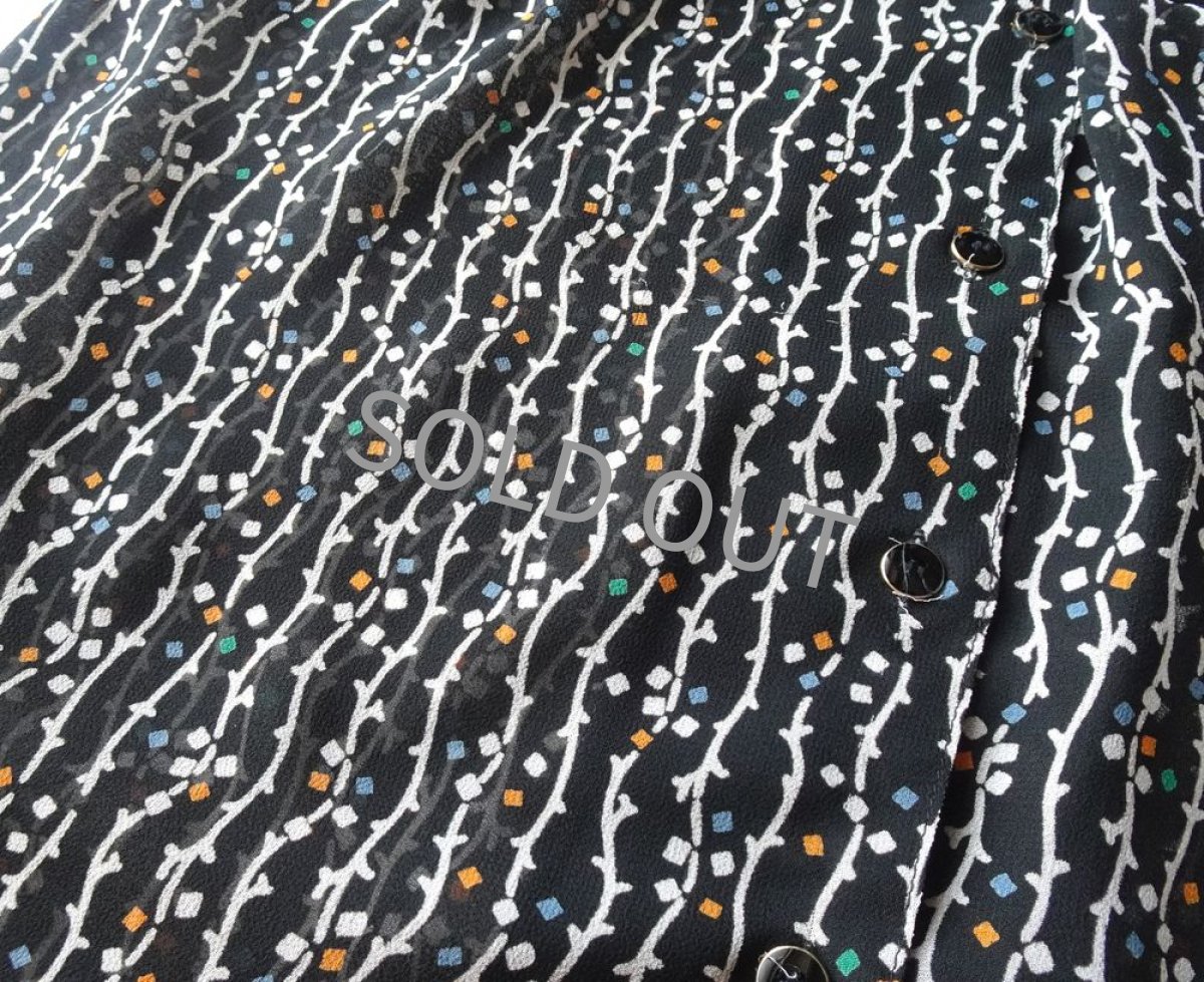 画像10: ナイガイ/ ボウタイ付き ブラウス 黒 9号【送料込み】 (10)