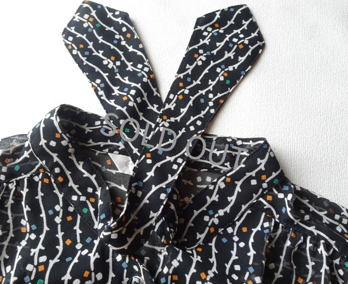 画像13: ナイガイ/ ボウタイ付き ブラウス 黒 9号【送料込み】 (13)