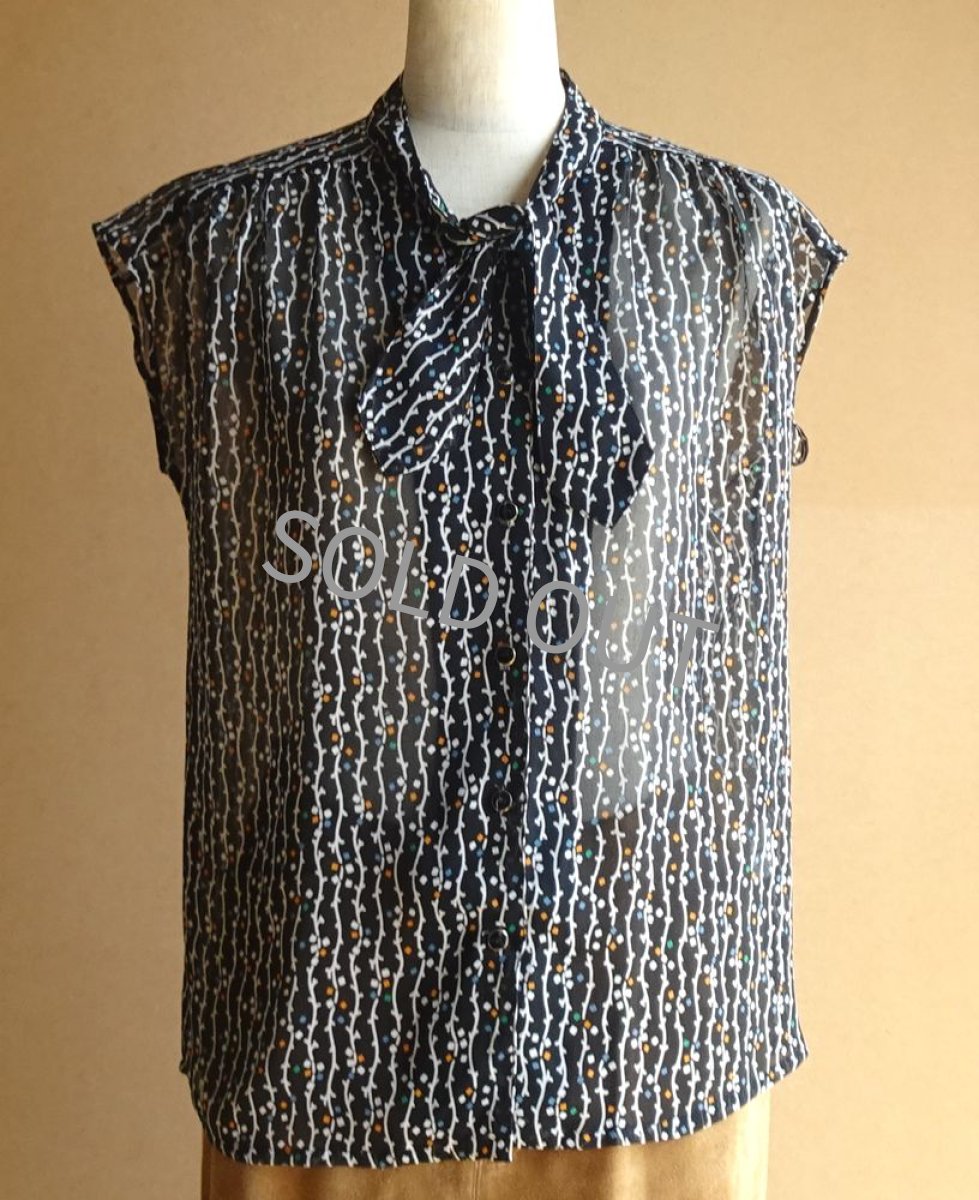 画像19: ナイガイ/ ボウタイ付き ブラウス 黒 9号【送料込み】 (19)