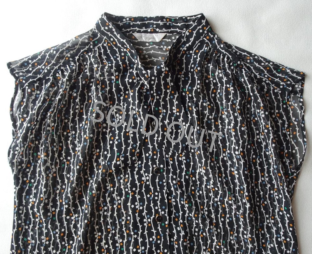 画像5: ナイガイ/ ボウタイ付き ブラウス 黒 9号【送料込み】 (5)