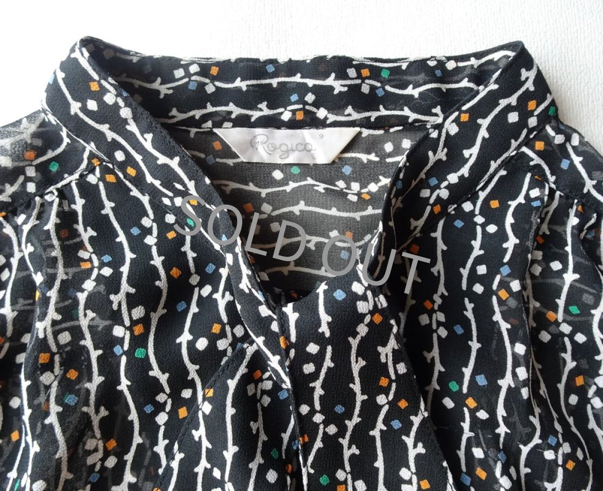 画像7: ナイガイ/ ボウタイ付き ブラウス 黒 9号【送料込み】 (7)