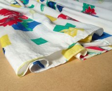 画像10: ロングスカート プリーツ 原色ボタニカル 80-90s古着 Ｌ【送料込み】 (10)