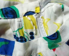 画像14: ロングスカート プリーツ 原色ボタニカル 80-90s古着 Ｌ【送料込み】 (14)
