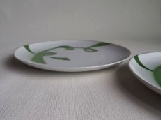 画像7: 深川製磁　ディナー皿 2客組　緑 リボン 26cm (7)