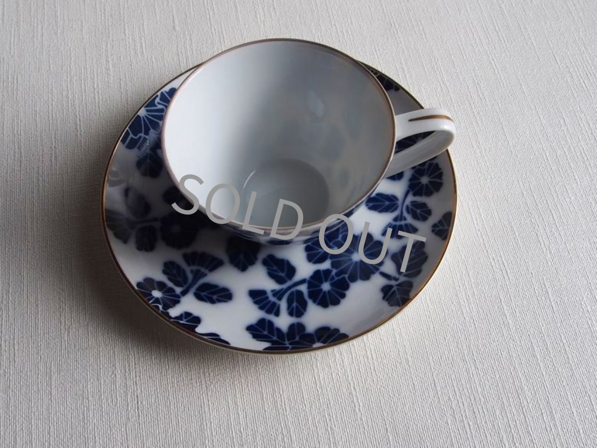 画像5: 深川製磁　兼用カップ＆ソーサー 染付花 (5)