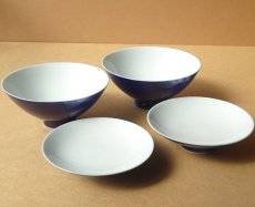 画像13: 深川製磁　蓋付組飯碗　泉文 有田焼 (13)