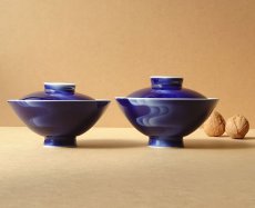 画像2: 深川製磁　蓋付組飯碗　泉文 有田焼 (2)