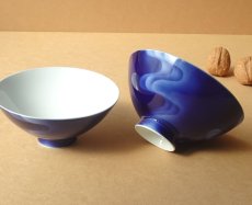 画像8: 深川製磁　蓋付組飯碗　泉文 有田焼 (8)