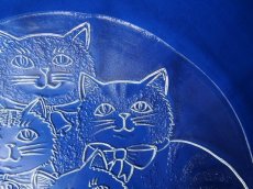 画像6: 猫家族のガラス大皿 34cm　Gump's サンフランシスコ (6)