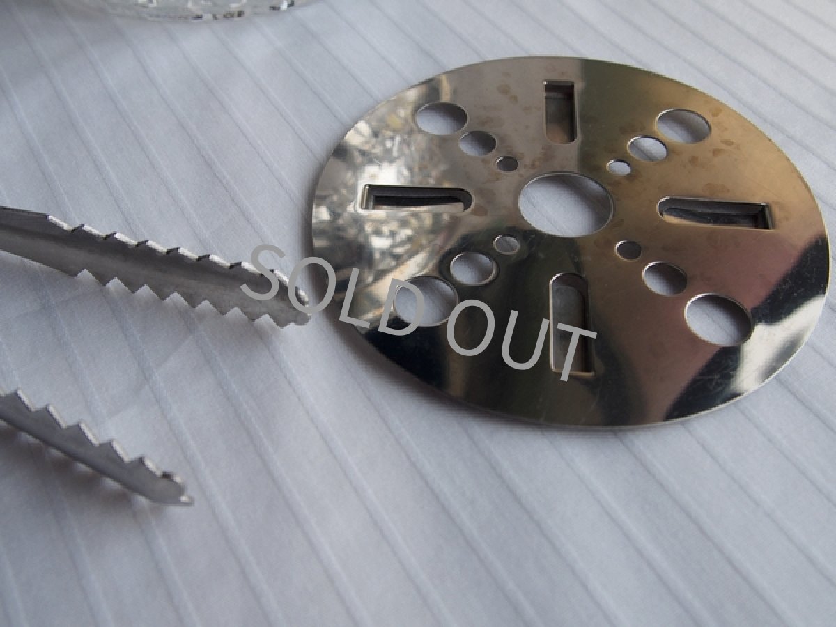 画像9: 昭和レトロ　佐々木硝子 蓋付アイスペール トング付 (9)