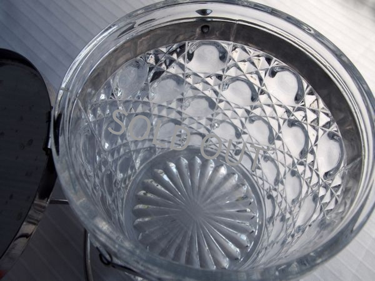 画像7: 昭和レトロ　佐々木硝子 蓋付アイスペール トング付 (7)