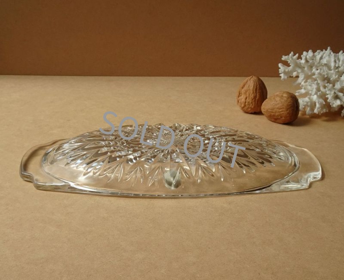 画像12: 佐々木硝子　だ円ガラス皿 デザート皿 昭和レトロ (12)