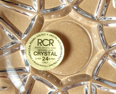 画像1: RCR Crystallelia Italiana　小皿 2点セット　クリスタル 24% PbO イタリア製
