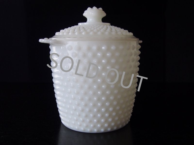 SHOP偶然と必然の間 MILKGLASS HOBNAIL CANISTER