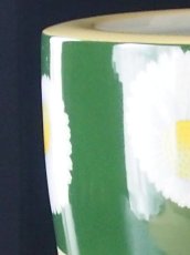 画像9: ノリタケ ヤジロベー印　火鉢 緑地白菊 丈約23cm(1) (9)