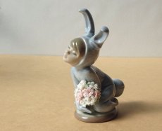 画像22: Lladro/リヤドロ バニーボーイとワイルドフラワー blue 廃番 (22)