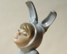 画像10: Lladro/リヤドロ バニーボーイとワイルドフラワー blue 廃番 (10)