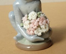 画像13: Lladro/リヤドロ バニーボーイとワイルドフラワー blue 廃番 (13)