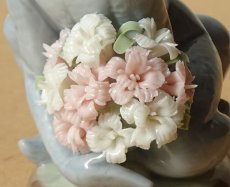 画像14: Lladro/リヤドロ バニーボーイとワイルドフラワー blue 廃番 (14)
