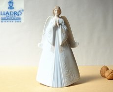 画像1: Lladro/リヤドロ　天使の祈り カンタータ tree topper/blue 廃番 (1)