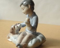 画像12: Lladro/リヤドロ　少年と子犬 blue 廃番 (12)