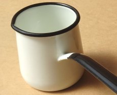 画像14: ホーロー ミルクパン　鍋 昭和レトロ 200ml 琺瑯  (14)