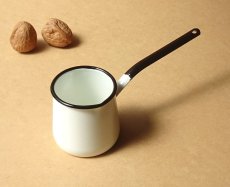 画像2: ホーロー ミルクパン　鍋 昭和レトロ 200ml 琺瑯  (2)