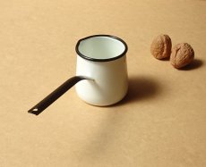 画像4: ホーロー ミルクパン　鍋 昭和レトロ 200ml 琺瑯  (4)
