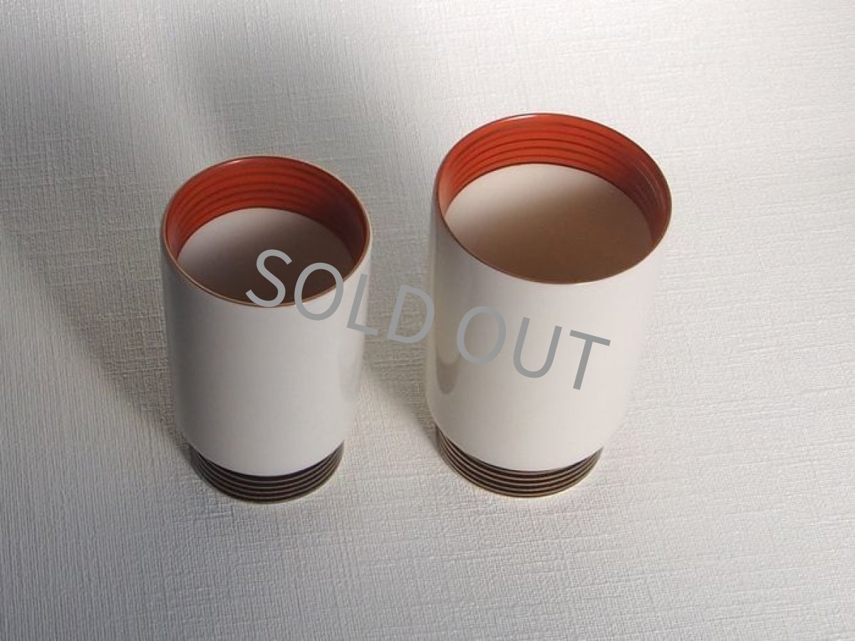 画像11: 香蘭社　夫婦湯呑　柿×黒 (11)