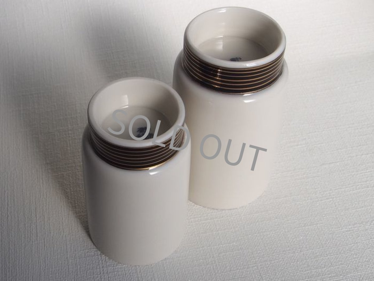 画像13: 香蘭社　夫婦湯呑　柿×黒 (13)