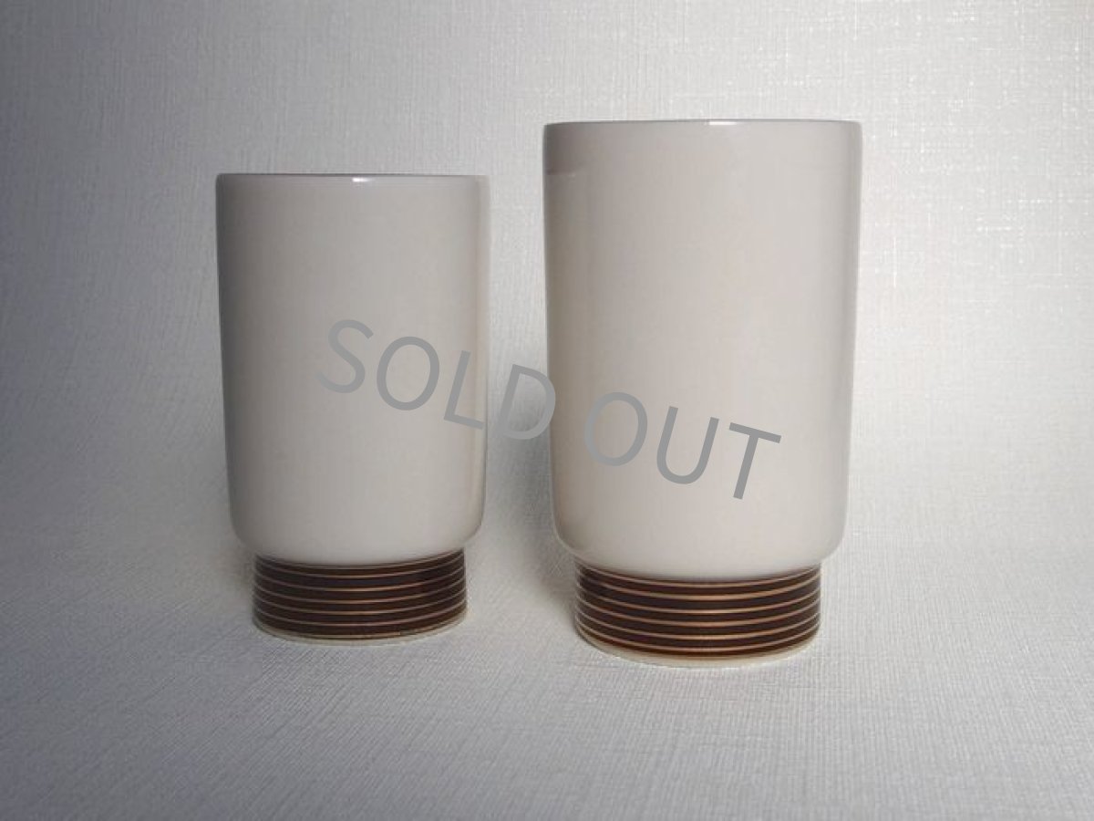 画像2: 香蘭社　夫婦湯呑　柿×黒 (2)