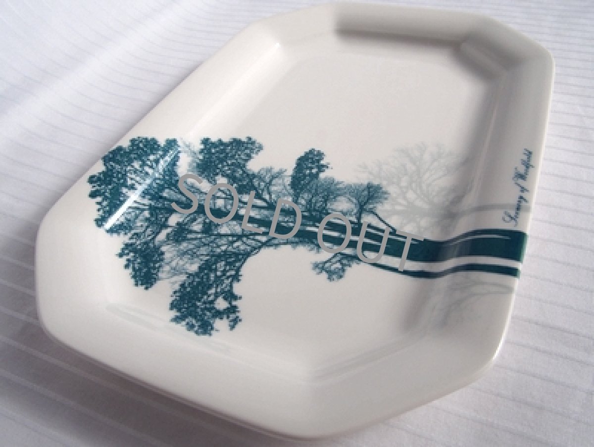 画像6: ノリタケ クラフトーン硬質陶器  WoodField 角皿 16cm 樹木 (6)