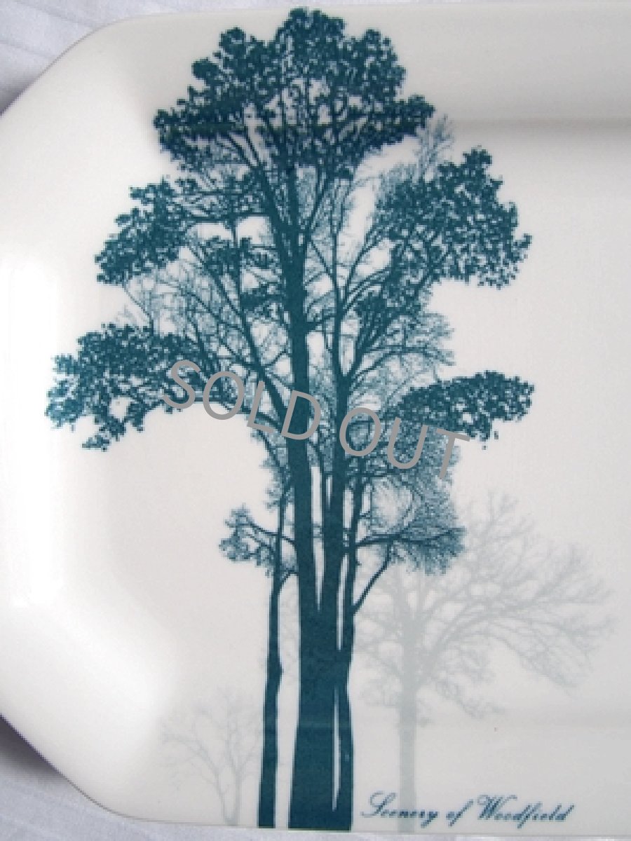 画像3: ノリタケ クラフトーン硬質陶器  WoodField 角皿 16cm 樹木 (3)