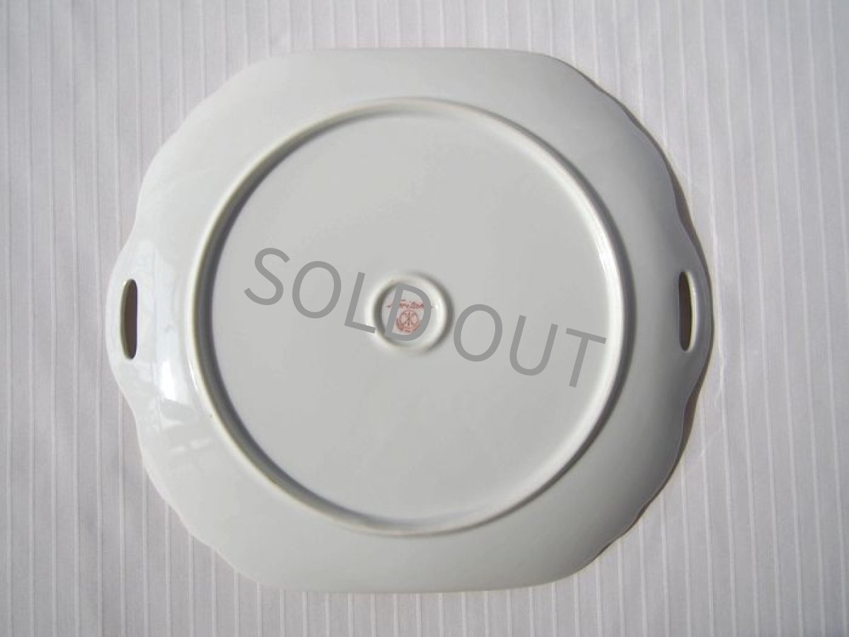 画像11: ノリタケ マルキ印　耳付き皿 クリーム花 里帰り (11)