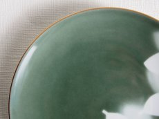 画像2: プレミアノリタケ　パン皿　葉 リーフ 深緑 15cm (2)