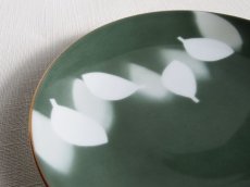 画像5: プレミアノリタケ　パン皿　葉 リーフ 深緑 15cm (5)