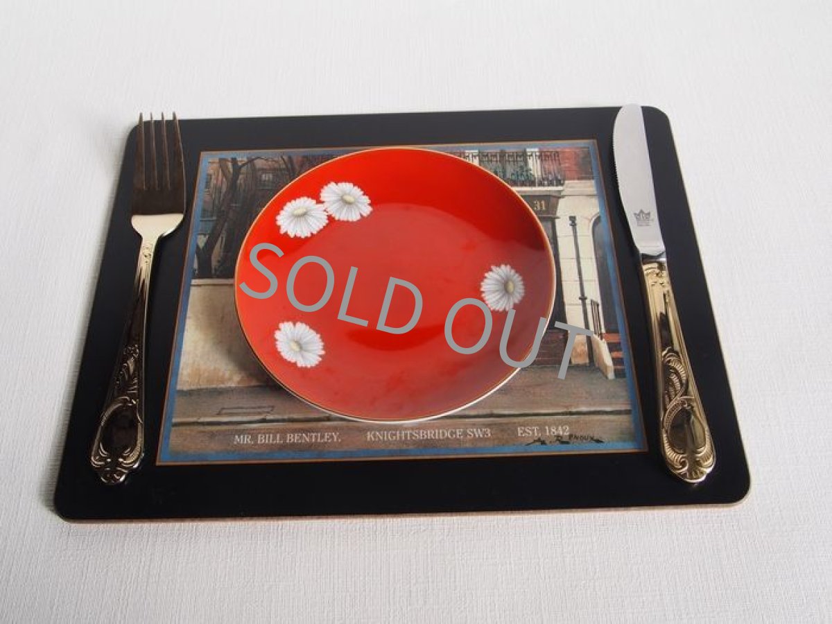 画像5: プレミアノリタケ　パン皿　朱地白菊 15cm (5)