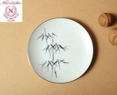 画像1: プレミアノリタケ パン皿 竹 ペールカラー 15cm (1)