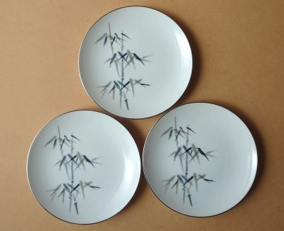 画像1: プレミアノリタケ パン皿 竹 ペールカラー 15cm