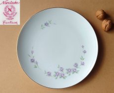 画像1: プレミアノリタケ Fantasy　ディナー皿　紫バラ 27cm (1)