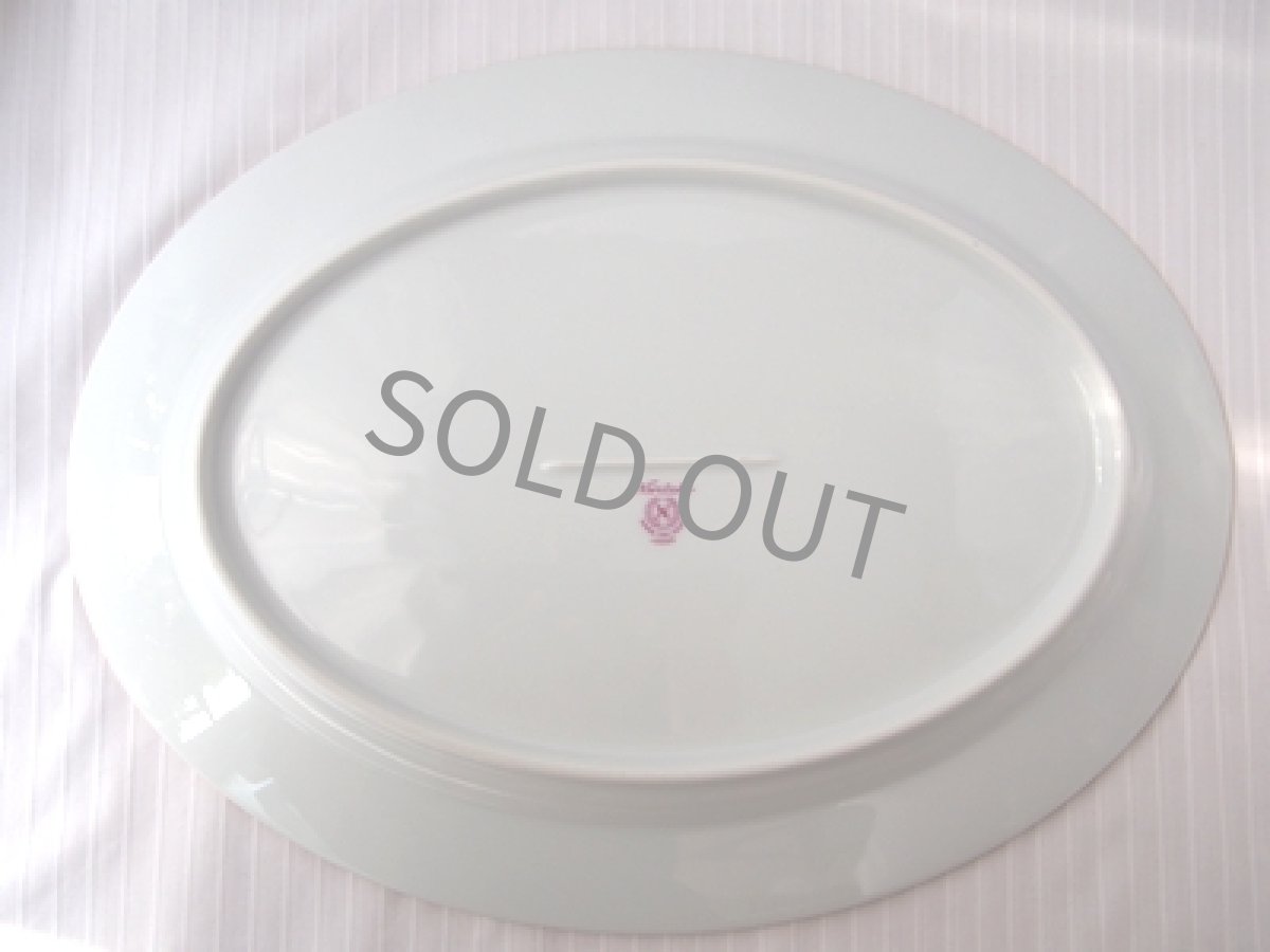 画像5: プレミアノリタケ　楕円プラター　白磁 金彩 35cm (5)