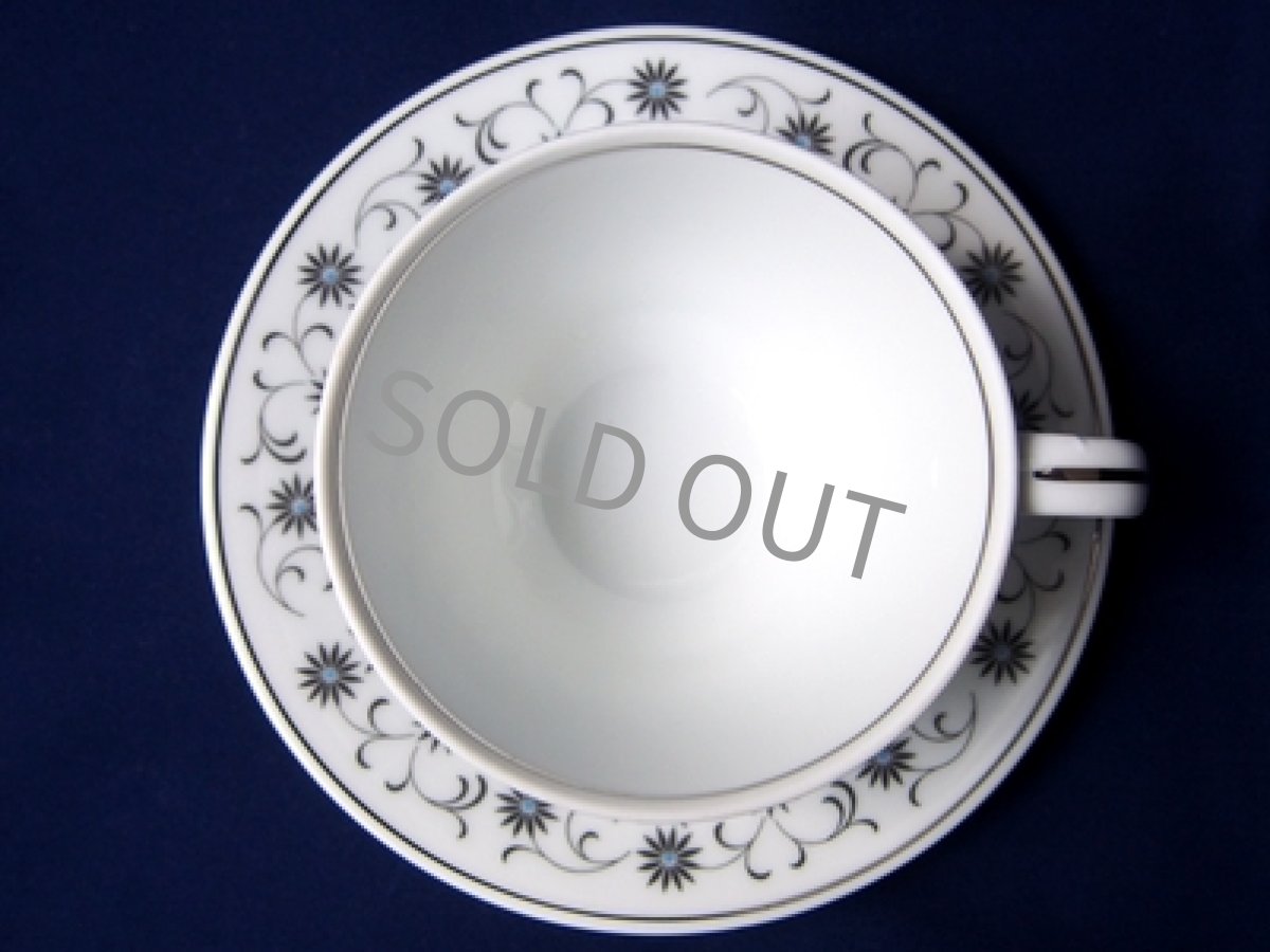 画像4: プレミアノリタケ  SilverQueen　カップ＆ソーサー　銀青 (4)