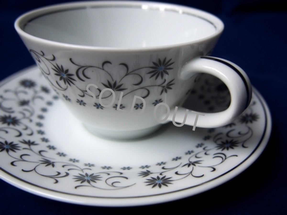 画像3: プレミアノリタケ  SilverQueen　カップ＆ソーサー　銀青 (3)