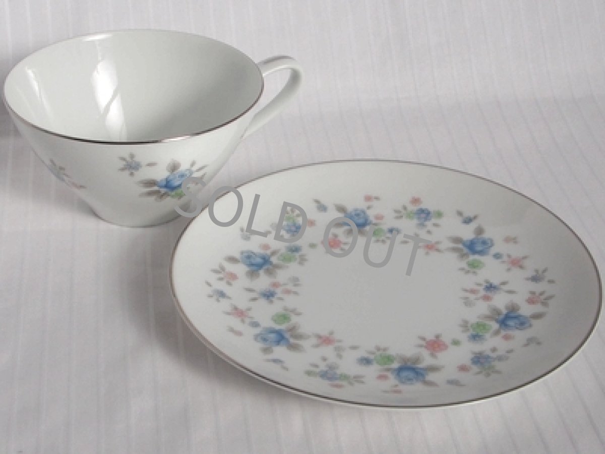 画像6: プレミアノリタケ 早春　兼用カップ＆ソーサー　青バラ (6)