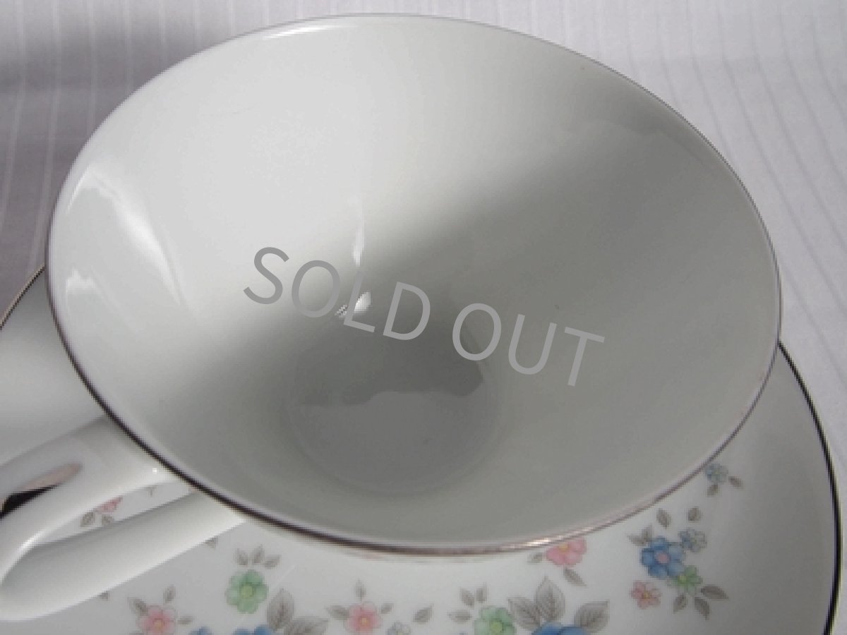 画像9: プレミアノリタケ 早春　兼用カップ＆ソーサー　青バラ (9)